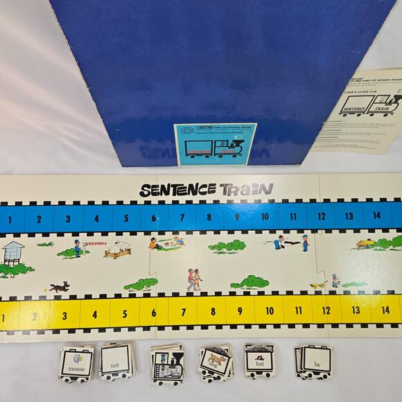 Houghton Mifflin Get Set Games for Beginning Readers 1972 Sentence Train Complet - Picture 9 of 16